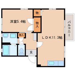 安倍川駅 徒歩18分 1階の物件間取画像